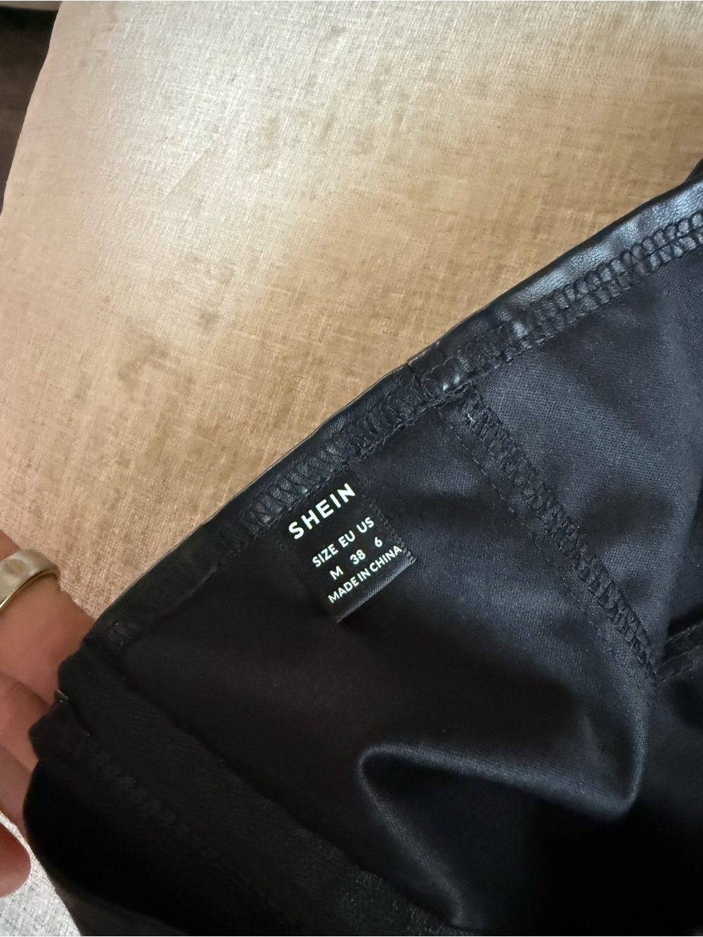 SHEIN Black Faux Leather Corset Top - Picture 6 of 8